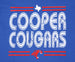 Cooper Cougars - Distressed Stripe T