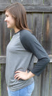 DM136 Triblend 3/4 Sleeve Raglan