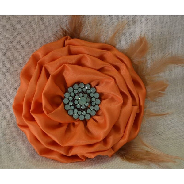 Flower - Orange/Turquoise/Brown