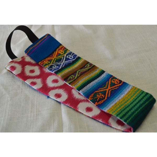 Headband - Serape/Pink Circles