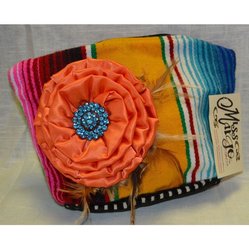 Miss Mini Pearl - Serape w/ Orange Flower