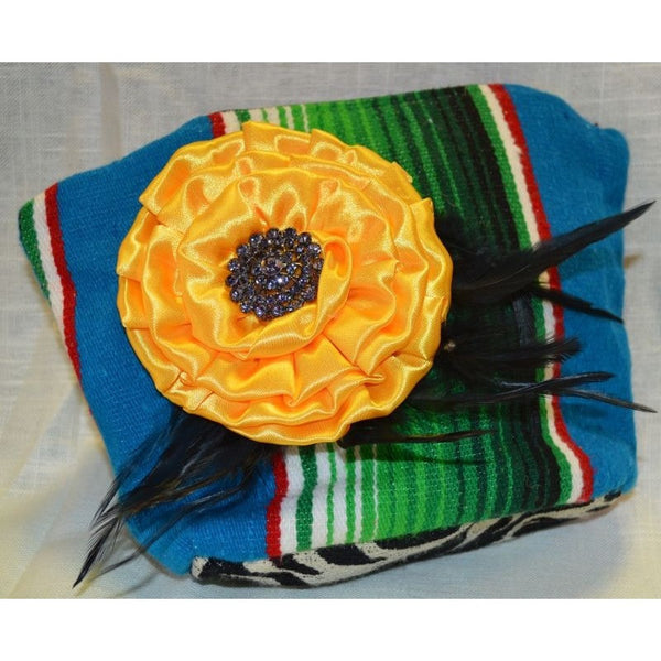 Miss Mini Pearl - Serape w/ Gold Flower